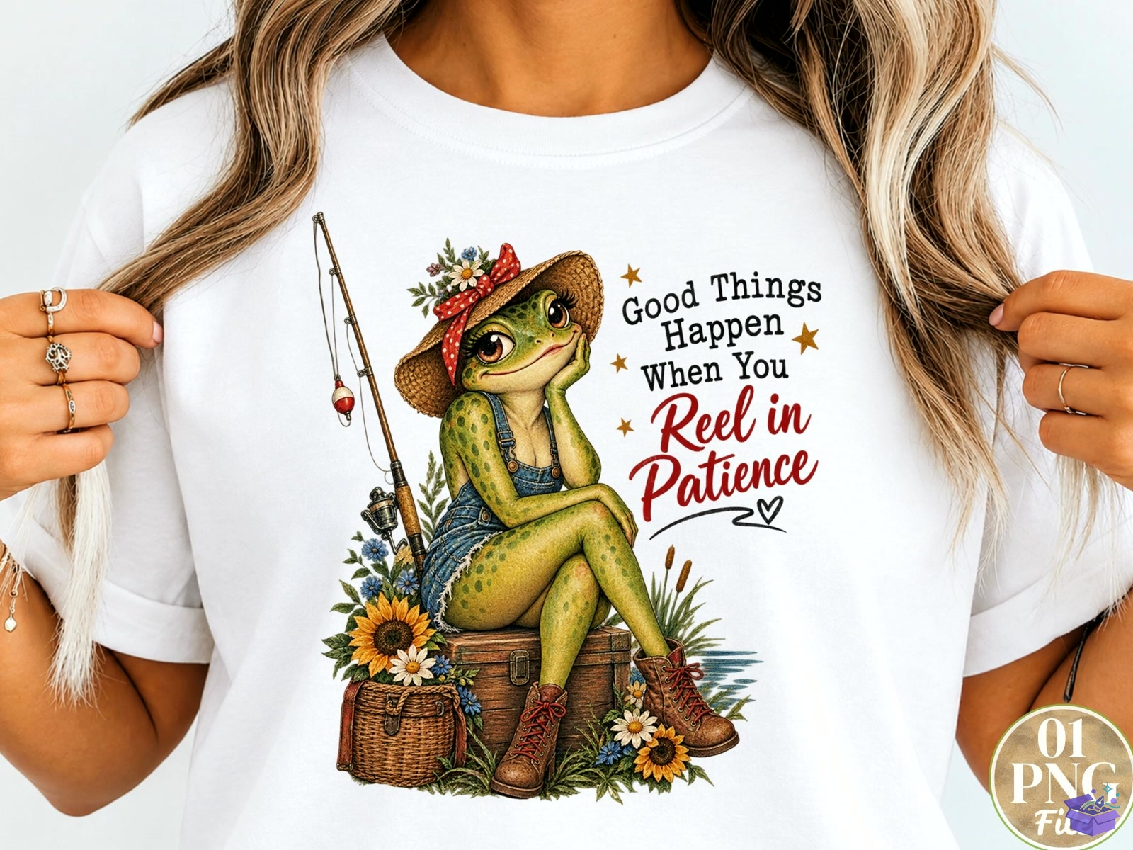 Good Things Happen When You Reel İn Pati - DTF & Süblimasyon Baskı Tasarımı (SVG, DXF, EPS, PNG) - detaylı önizleme 3
