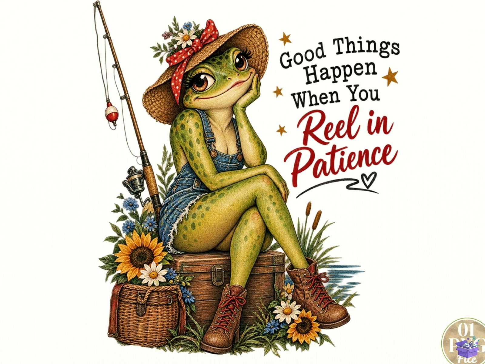 Good Things Happen When You Reel İn Pati - DTF & Süblimasyon Baskı Tasarımı (SVG, DXF, EPS, PNG) - detaylı önizleme 4