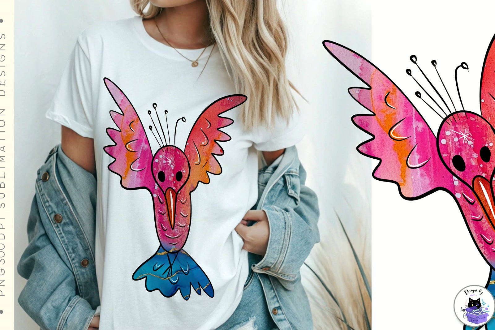 Hummingbird PNG Süblimasyon Baskı - DTF & Süblimasyon Baskı Tasarımı (SVG, DXF, EPS, PNG) - detaylı önizleme 3
