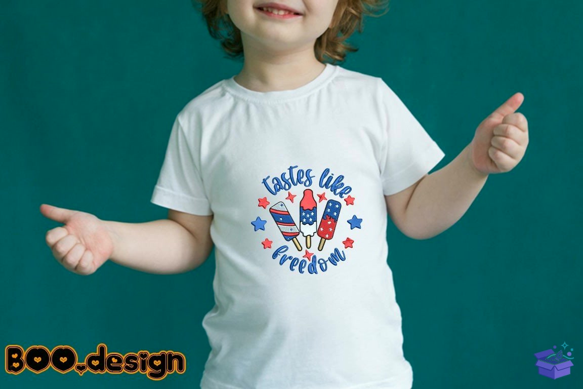 Tastes Like Freedom 4th Of July - Makine Nakış Deseni (SVG, DXF, EPS, PNG) - detaylı önizleme 4