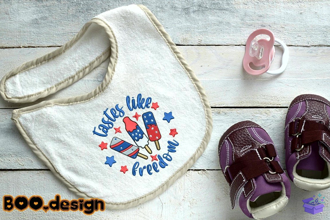 Tastes Like Freedom 4th Of July - Makine Nakış Deseni (SVG, DXF, EPS, PNG) - detaylı önizleme 5