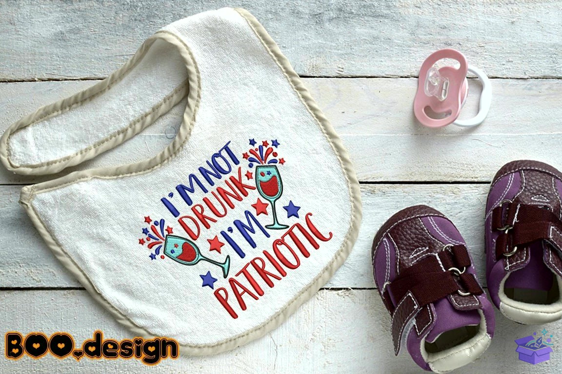 I'm Not Drunk I'm Patriotic - Makine Nakış Deseni (SVG, DXF, EPS, PNG) - detaylı önizleme 5