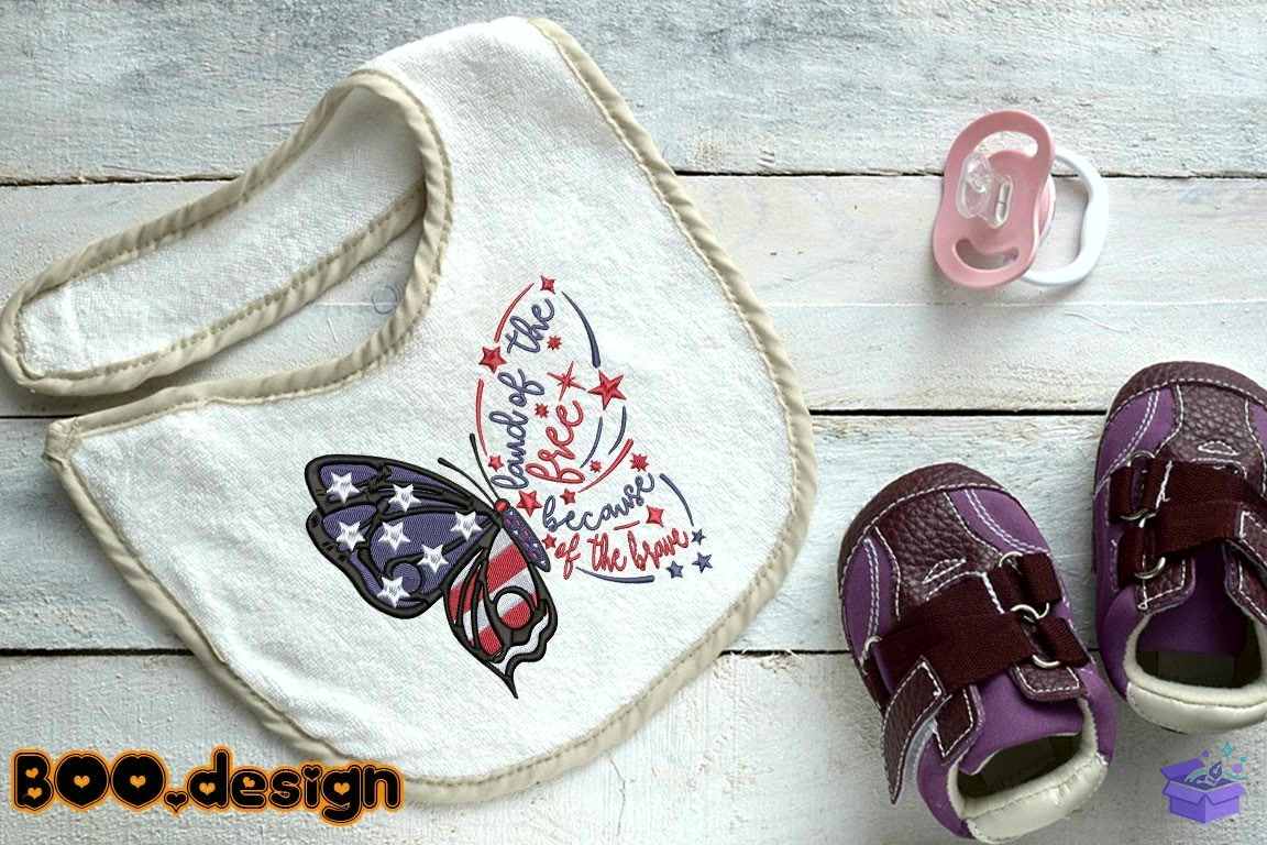 Land Of The Because Of The Brave - Makine Nakış Deseni (SVG, DXF, EPS, PNG) - detaylı önizleme 5