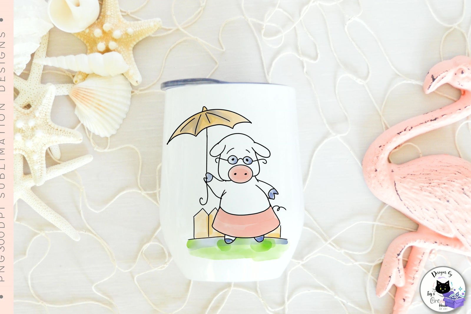 Cute Pig Doodles Farm Animal - DTF & Süblimasyon Baskı Tasarımı (SVG, DXF, EPS, PNG) - detaylı önizleme 2