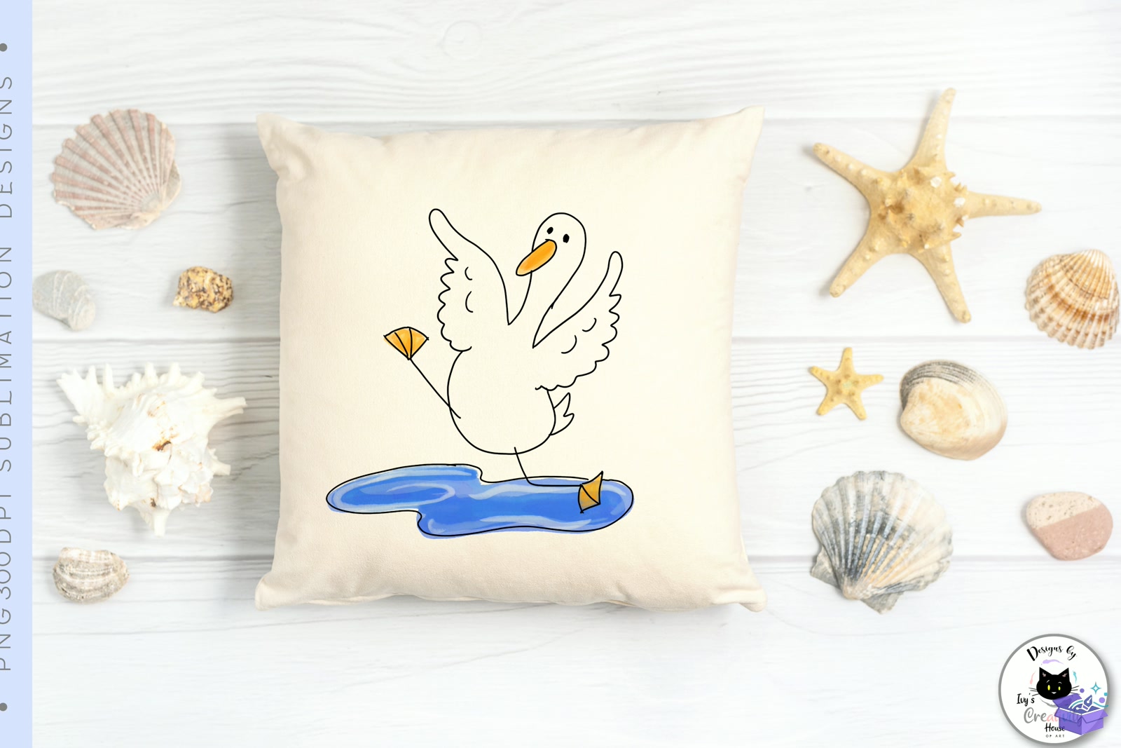 Funny Goose Animal Doodles - DTF & Süblimasyon Baskı Tasarımı (SVG, DXF, EPS, PNG) - detaylı önizleme 3