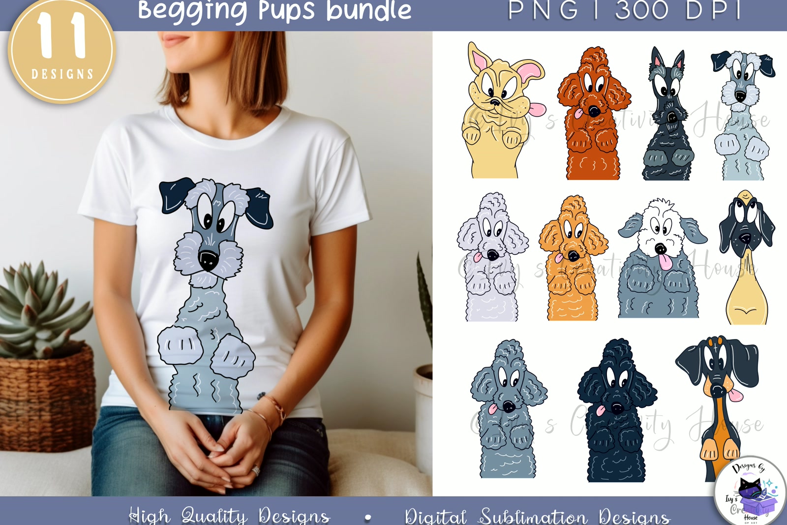 Funny Cartoon Köpek Süblimasyon Baskı Designs - DTF & Süblimasyon Baskı Tasarımı (SVG, DXF, EPS, PNG) - Süblimasyon İndir (DXF, SVG, EPS)