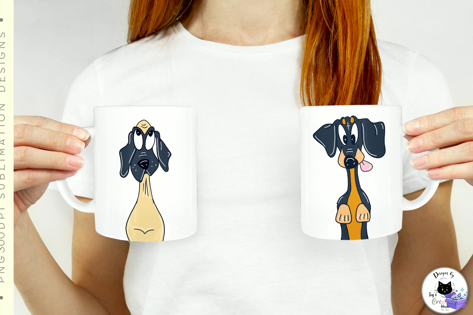 Funny Cartoon Köpek Süblimasyon Baskı Designs - DTF & Süblimasyon Baskı Tasarımı (SVG, DXF, EPS, PNG) - detaylı önizleme 4