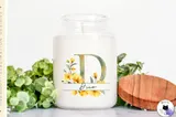 Çiçekli Harf Monogram Tasarımı - DTF & Süblimasyon Baskı Tasarımı (PNG) - detaylı önizleme 4