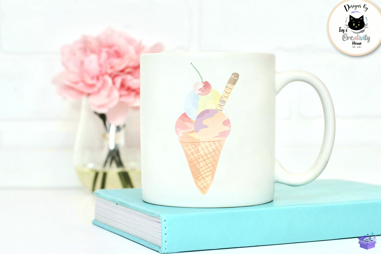 Watercolor Ice Cream Summer - DTF & Süblimasyon Baskı Tasarımı (SVG, DXF, EPS, PNG) - detaylı önizleme 5