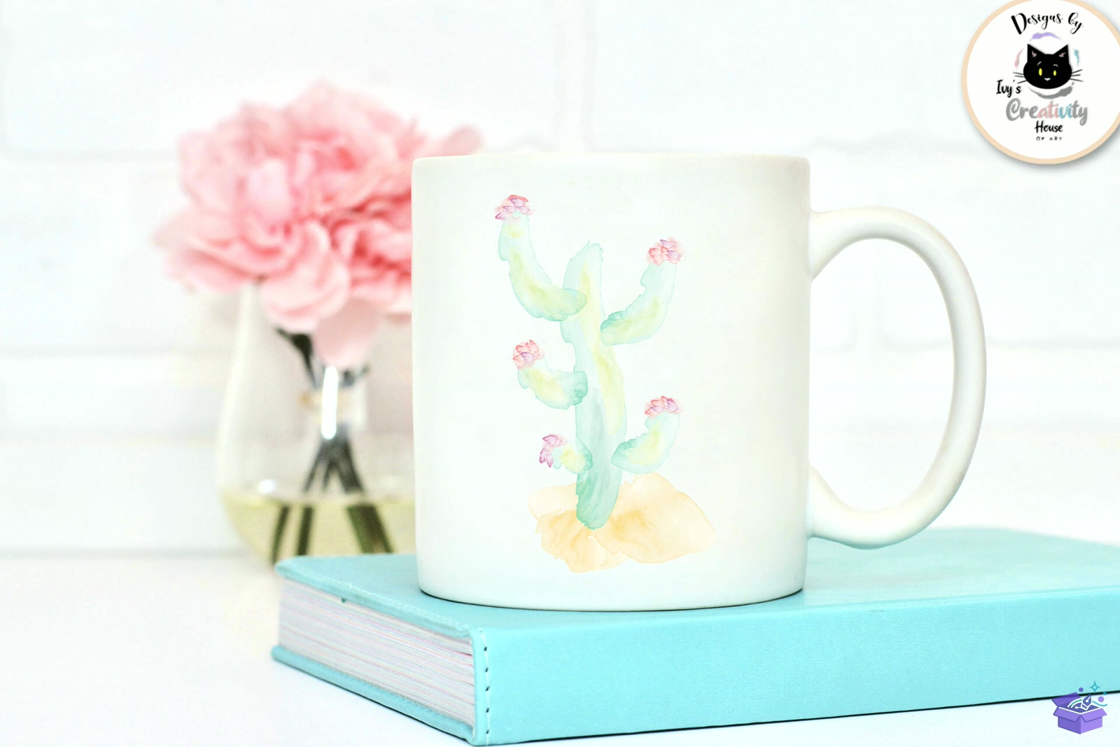 Watercolor Cactus Succulents - DTF & Süblimasyon Baskı Tasarımı (SVG, DXF, EPS, PNG) - detaylı önizleme 5