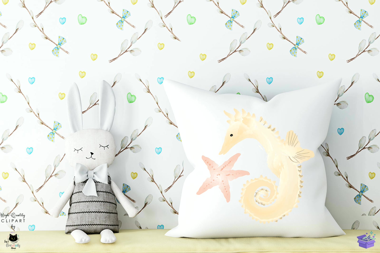 Cute Watercolor Ocean Animal - DTF & Süblimasyon Baskı Tasarımı (SVG, DXF, EPS, PNG) - detaylı önizleme 4