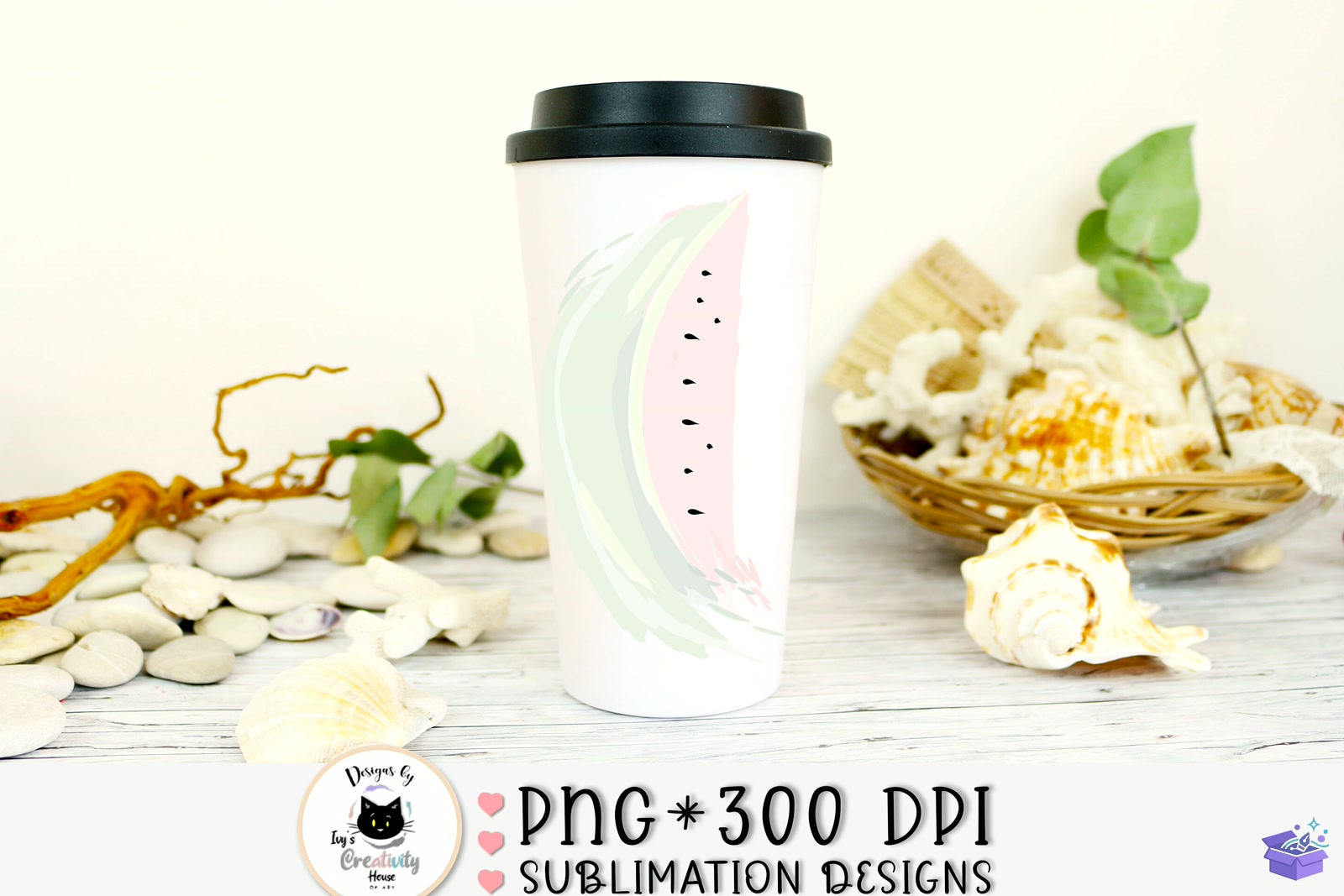 Watercolor Watermelon Summer - DTF & Süblimasyon Baskı Tasarımı (SVG, DXF, EPS, PNG) - detaylı önizleme 3