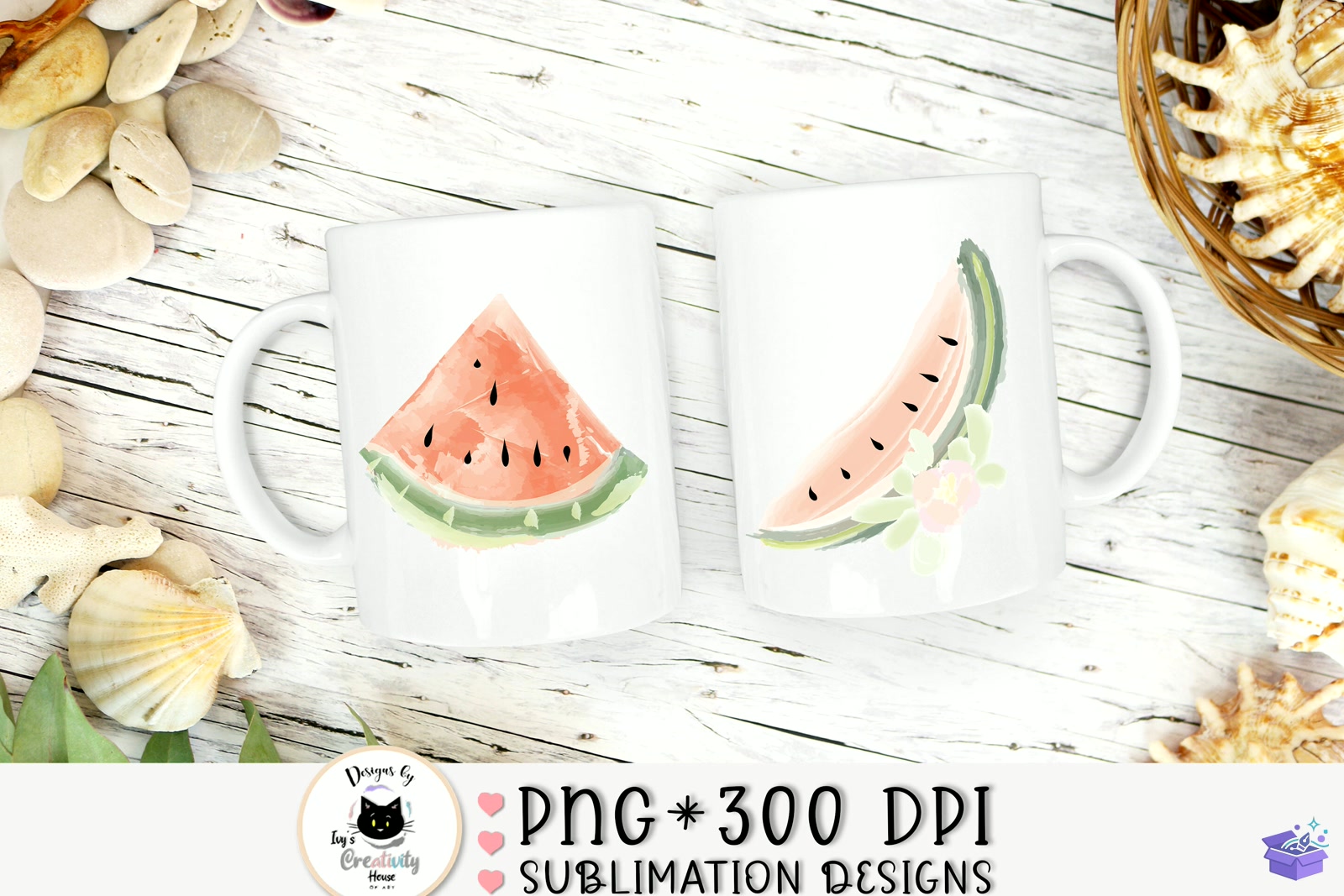 Watercolor Watermelon Summer - DTF & Süblimasyon Baskı Tasarımı (SVG, DXF, EPS, PNG) - detaylı önizleme 5