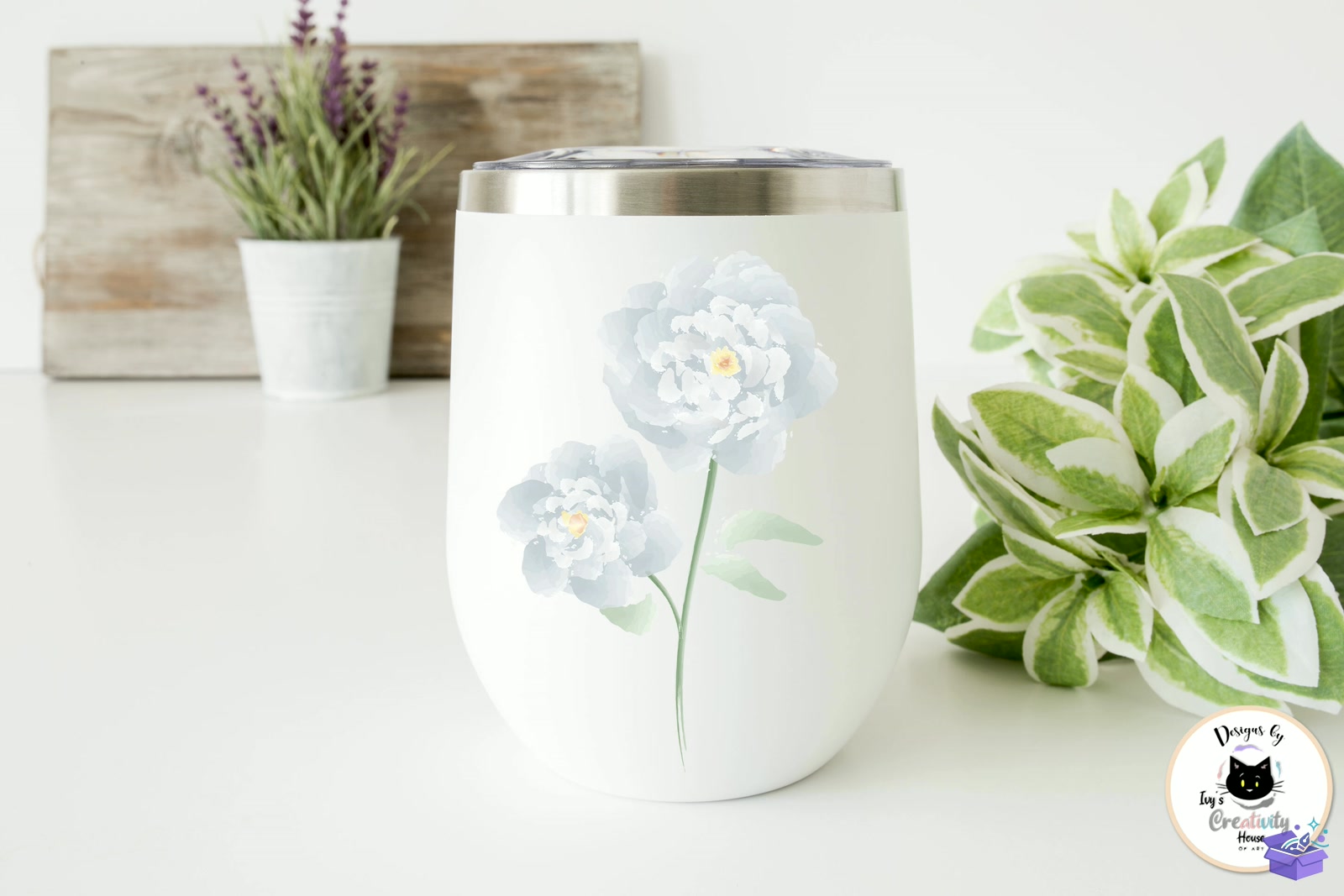 Watercolor Floral Peony PNG - DTF & Süblimasyon Baskı Tasarımı (SVG, DXF, EPS, PNG) - detaylı önizleme 3