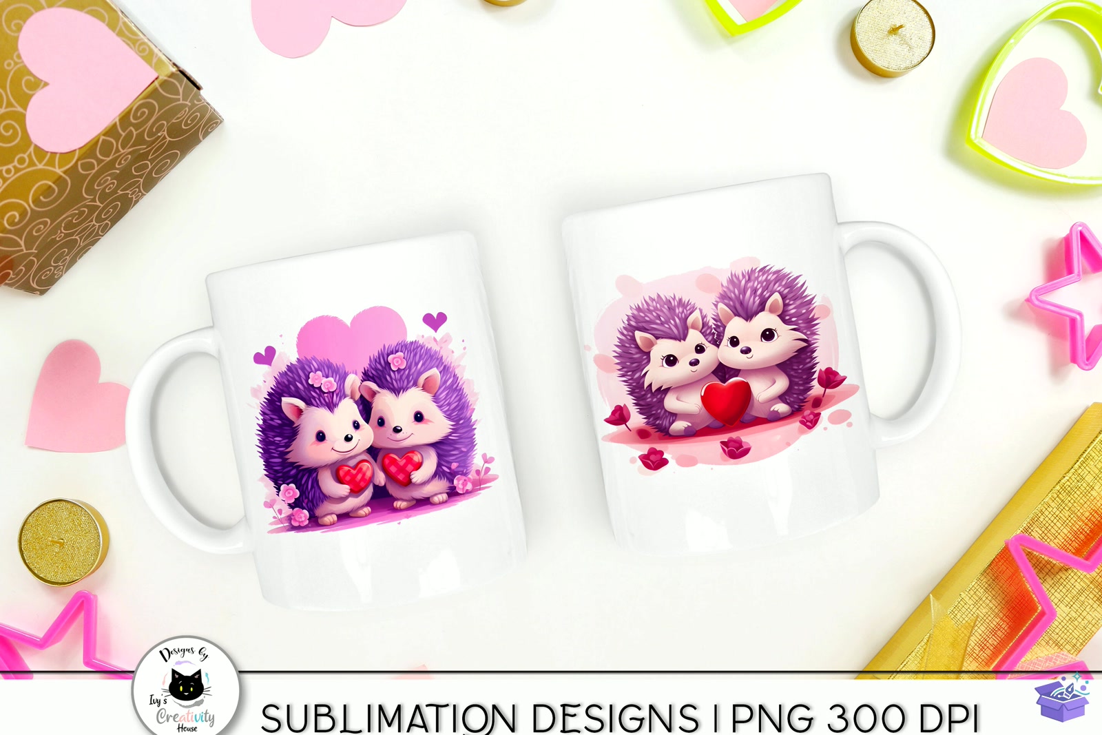Cute Animals Valentine - DTF & Süblimasyon Baskı Tasarımı (SVG, DXF, EPS, PNG) - detaylı önizleme 4