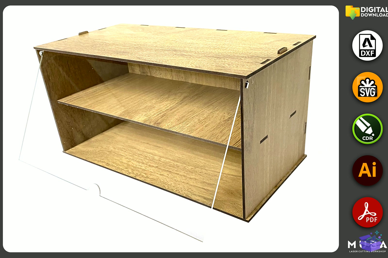 Desktop Organizer SVG Hobby Storage Kutu - Lazer Kesim ve Çizim Dosyası (SVG, DXF, EPS, PNG) - detaylı önizleme 2