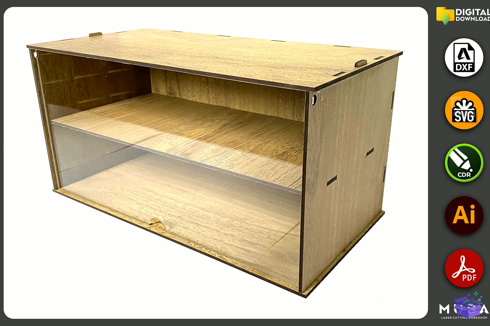 Desktop Organizer SVG Hobby Storage Kutu - Lazer Kesim ve Çizim Dosyası (SVG, DXF, EPS, PNG) - detaylı önizleme 3