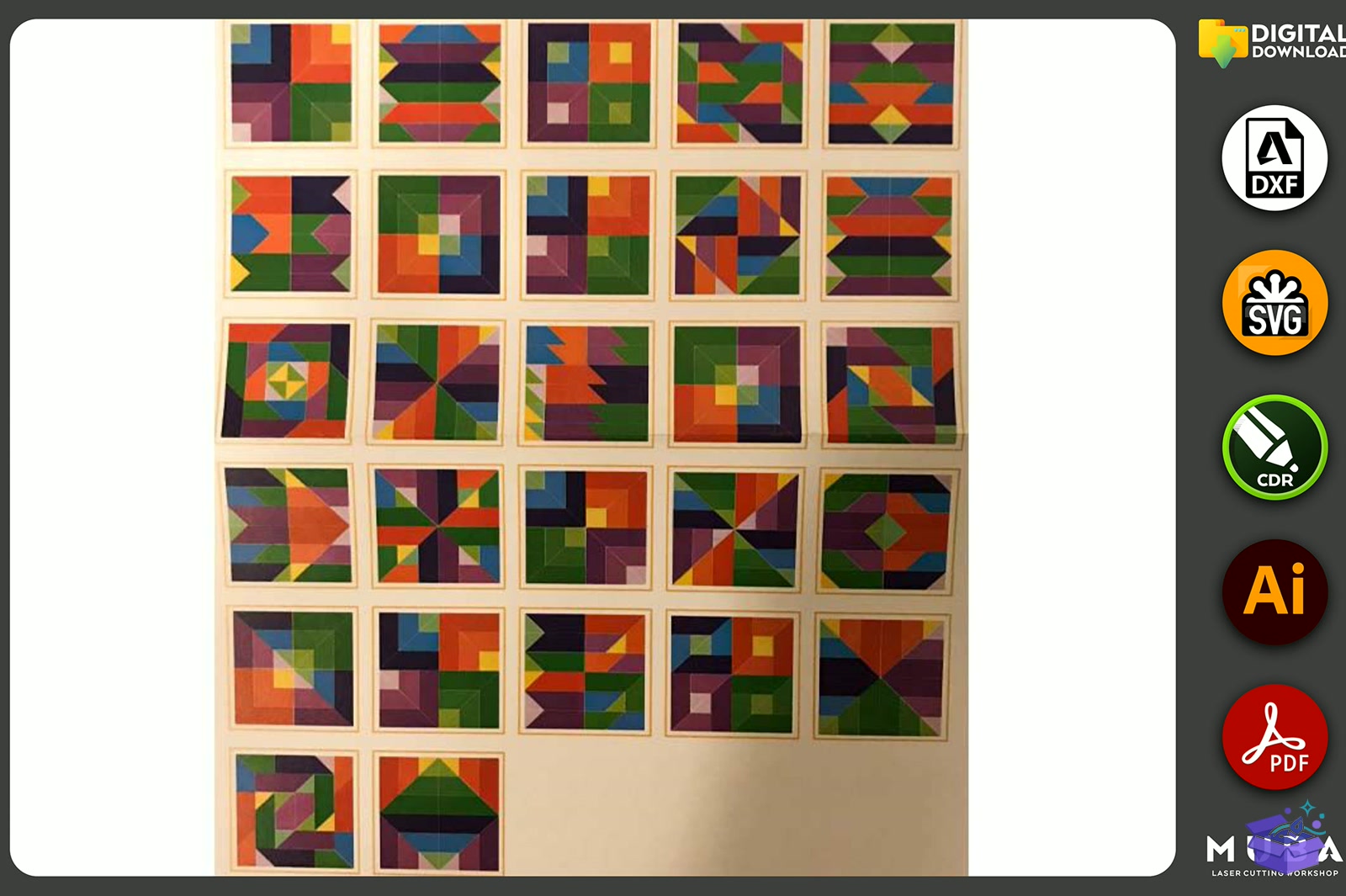 Tangram Lazer Kesim Kids Ahşap Yapboz Jigsaw - Lazer Kesim ve Çizim Dosyası (SVG, DXF, EPS, PNG) - detaylı önizleme 3