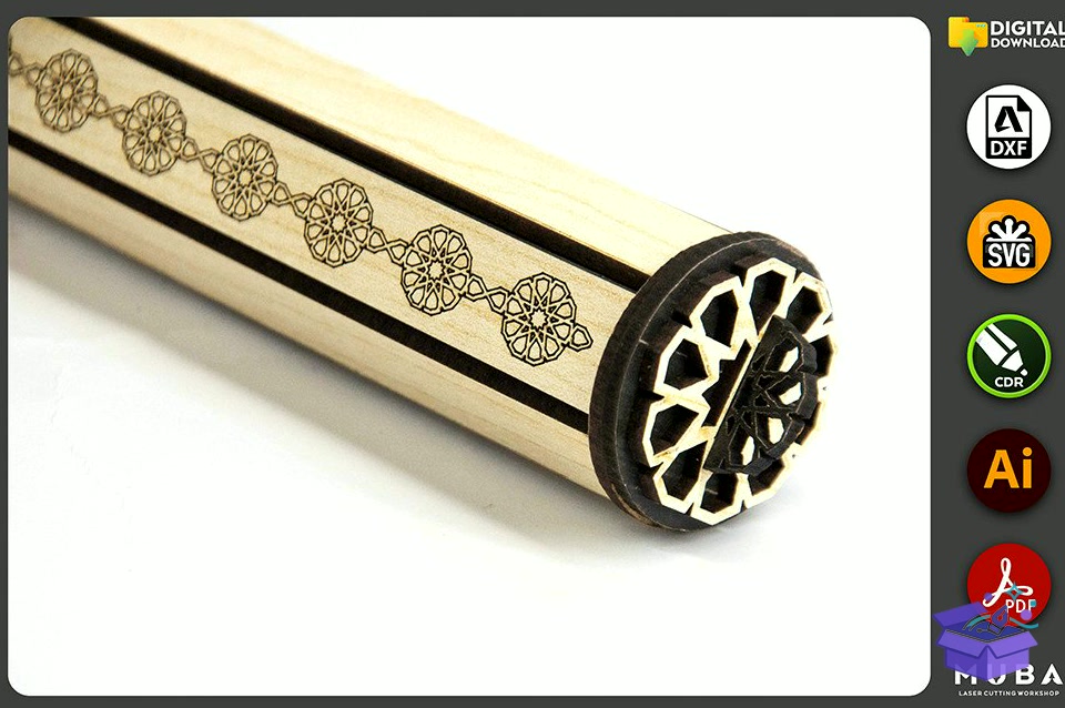 Ahşap Pen Kutu Gift Jewellery Kutu Svg - Lazer Kesim ve Çizim Dosyası (SVG, DXF, EPS, PNG) - detaylı önizleme 5