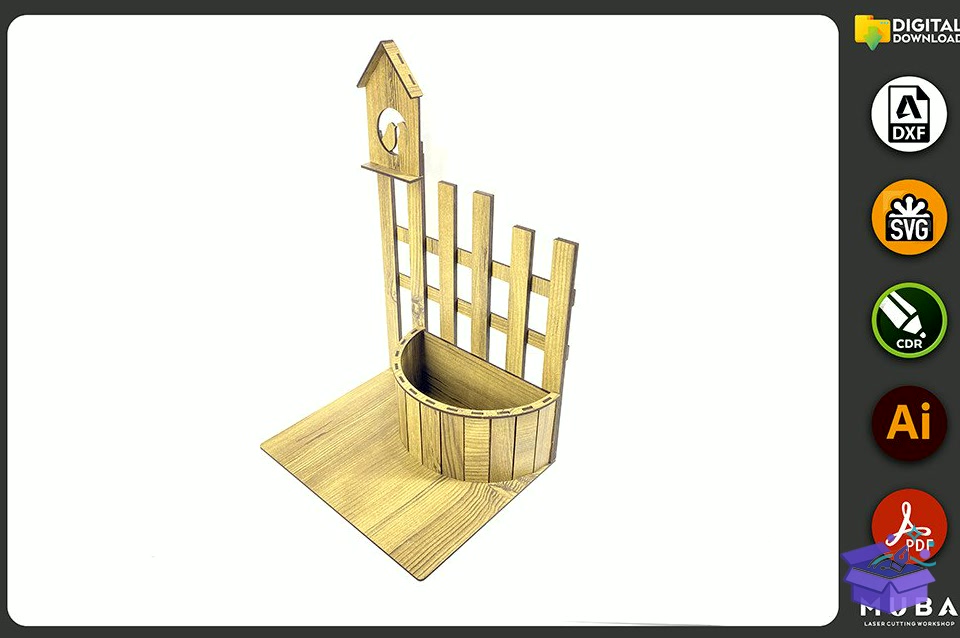 Wall Duvar Rafı Decorative Wall Product Svg - Lazer Kesim ve Çizim Dosyası (SVG, DXF, EPS, PNG) - detaylı önizleme 4