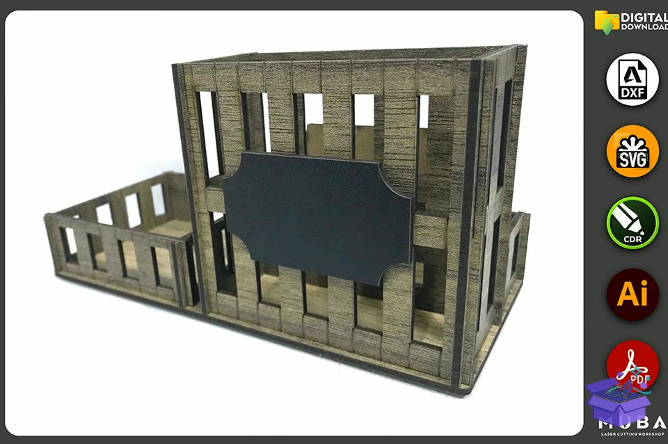 Lazer Kesim Pallet Masaüstü Kalemlik Svg - Lazer Kesim ve Çizim Dosyası (SVG, DXF, EPS, PNG) - detaylı önizleme 4