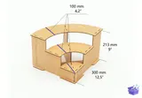 Mağaza Sergileme Standı Şablonu (18 Tasarım) - Lazer Kesim ve Çizim Dosyası (SVG, DXF, CDR, PDF, PNG) - detaylı önizleme 3