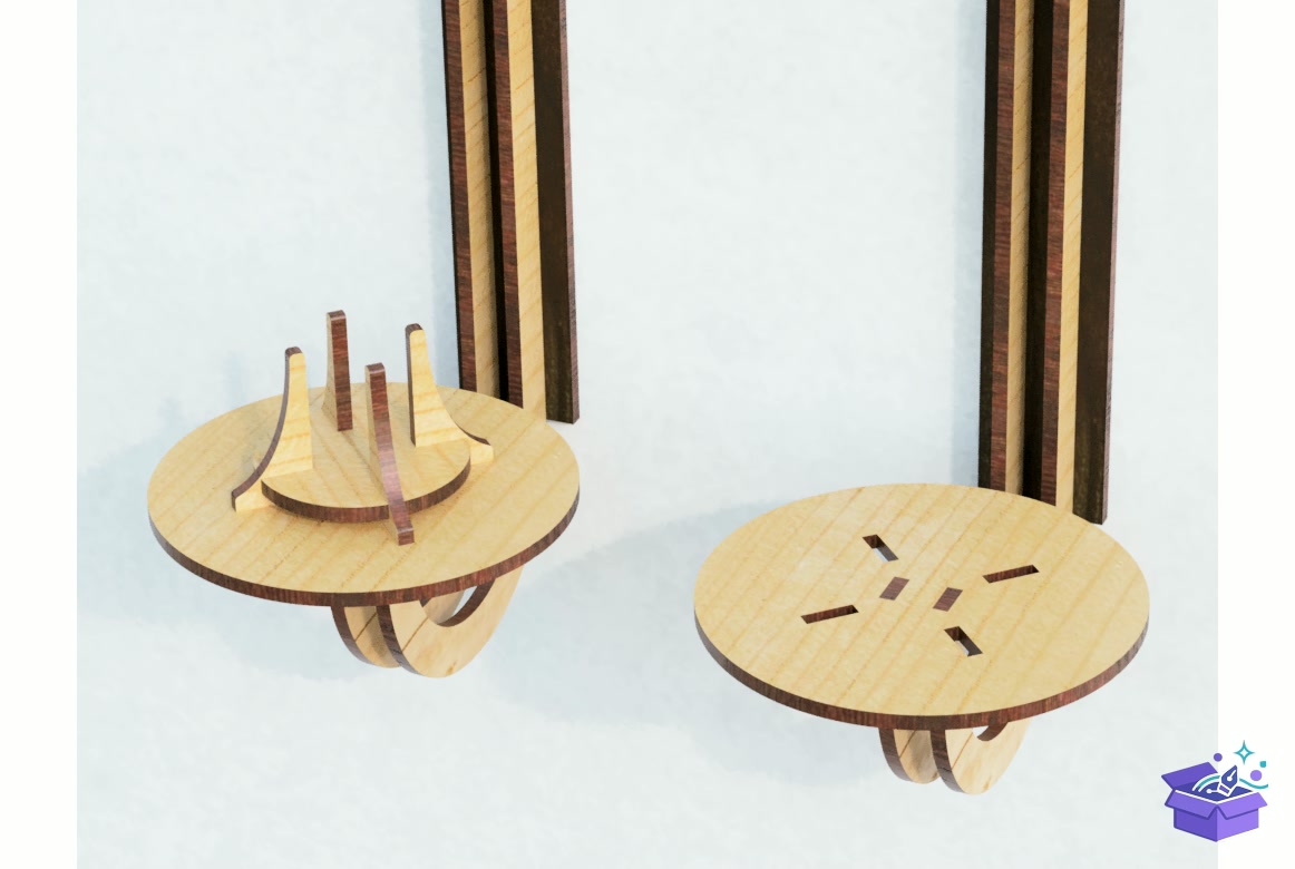 Lazer Kesim Wall Sconce Mumluk - Lazer Kesim ve Çizim Dosyası (SVG, DXF, EPS, PNG) - detaylı önizleme 3