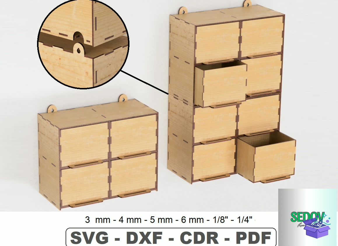 Workshop Wall Organizer Kutu Lazer Kesim - Lazer Kesim ve Çizim Dosyası (SVG, DXF, EPS, PNG) - Lazer Kesim Dosyaları İndir (DXF, SVG, EPS)