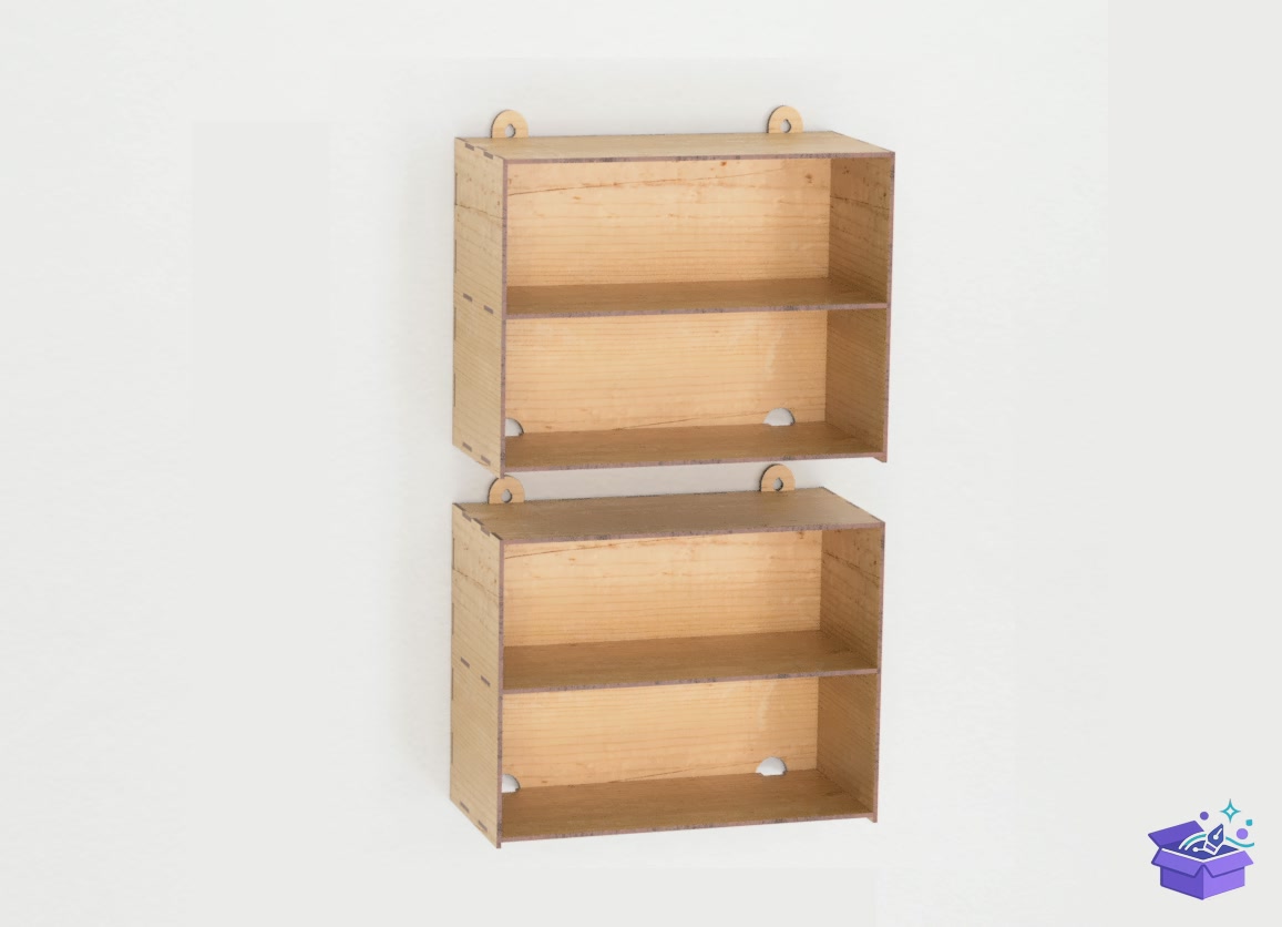 Laser : Wall Organizer Kutu - Lazer Kesim ve Çizim Dosyası (SVG, DXF, EPS, PNG) - detaylı önizleme 3