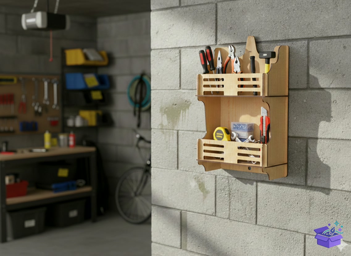 Lazer Kesim Ahşap Wall Spice Rack - Lazer Kesim ve Çizim Dosyası (SVG, DXF, EPS, PNG) - detaylı önizleme 3