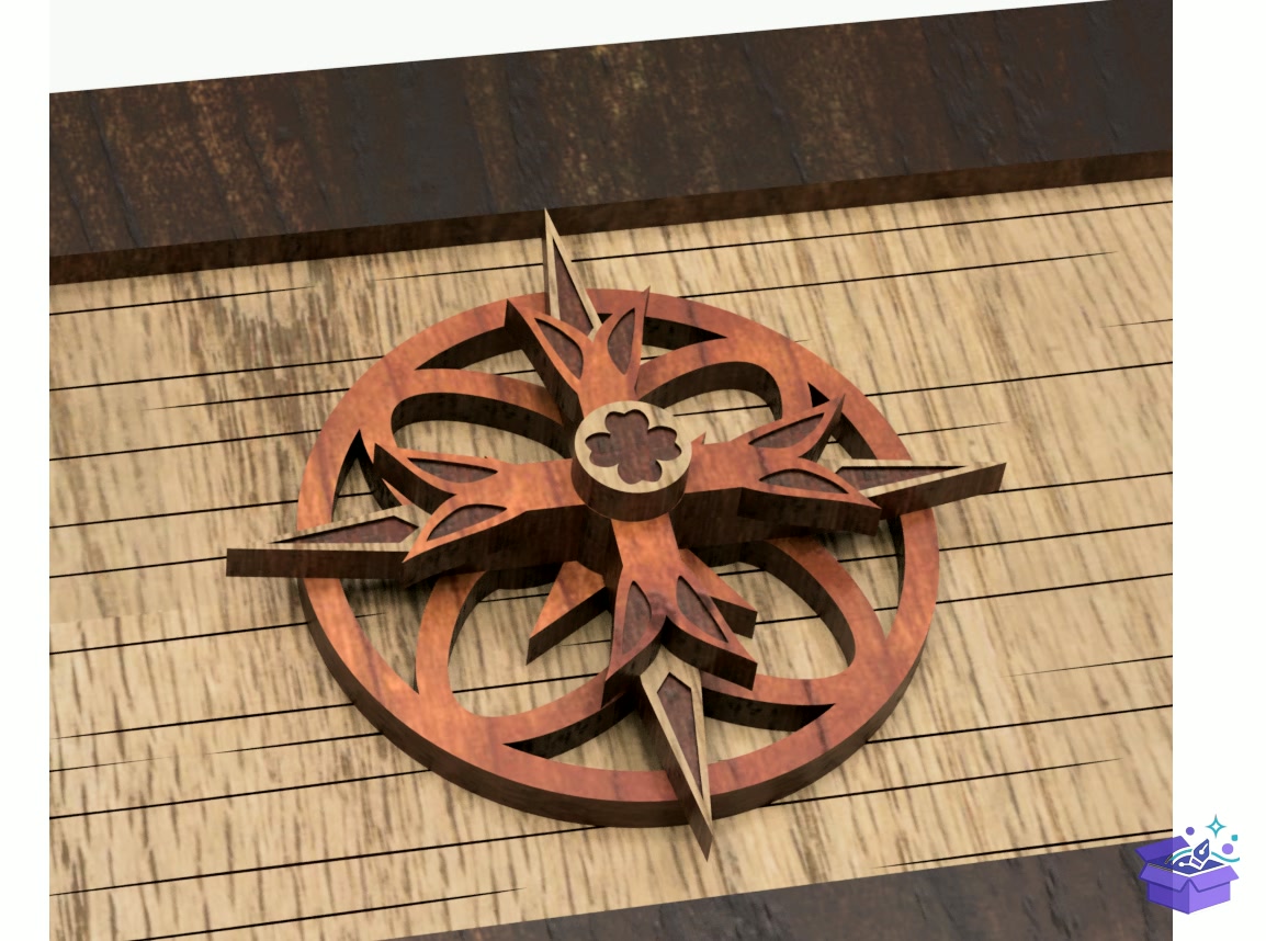 Laser Gothic Engraved Kutu - Lazer Kesim ve Çizim Dosyası (SVG, DXF, EPS, PNG) - detaylı önizleme 2