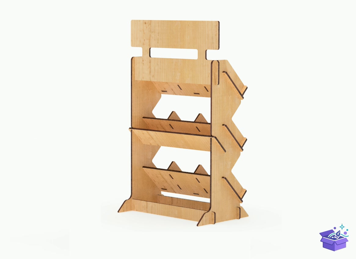 Lazer Kesim Retail Display Stand 3 Sizes - Lazer Kesim ve Çizim Dosyası (SVG, DXF, EPS, PNG) - detaylı önizleme 5