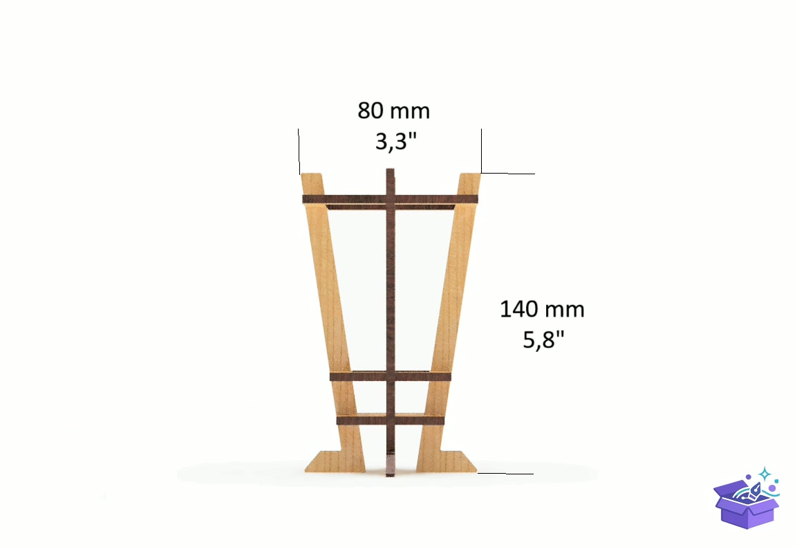 Lazer Kesim Pencil Tutucu Office Decor - Lazer Kesim ve Çizim Dosyası (SVG, DXF, EPS, PNG) - detaylı önizleme 3