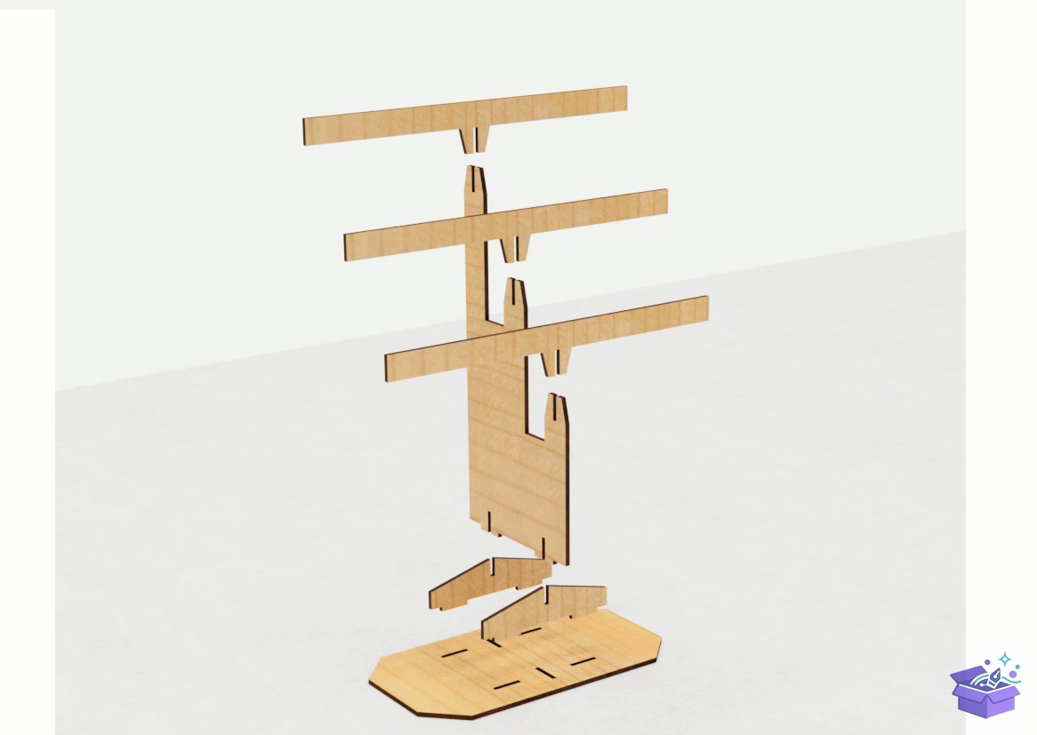 Bracelet And Anahtarlık Stand Lazer Kesim - El İşi ve Kesim Dosyası (SVG, DXF, EPS, PNG) - detaylı önizleme 4