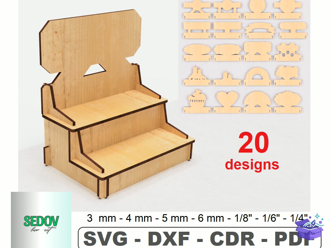 Double Trade Duvar Rafı Laser - Lazer Kesim ve Çizim Dosyası (SVG, DXF, EPS, PNG) - Lazer Kesim Dosyaları İndir (DXF, SVG, AI)