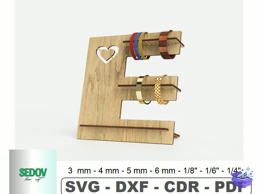 Simple Bracelet Tutucu Laser - Lazer Kesim ve Çizim Dosyası (SVG, DXF, EPS, PNG) - Lazer Kesim Dosyaları İndir (DXF, SVG, EPS)