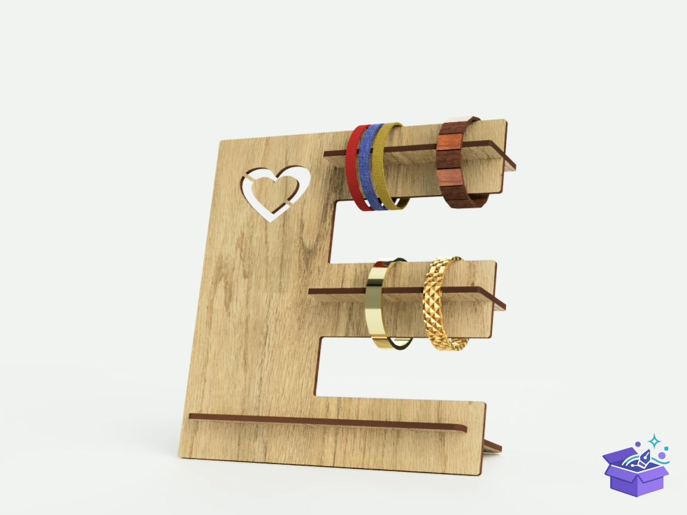 Simple Bracelet Tutucu Laser - Lazer Kesim ve Çizim Dosyası (SVG, DXF, EPS, PNG) - detaylı önizleme 4