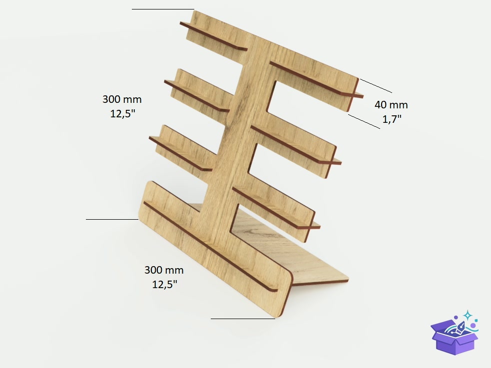 Bracelet Rack Laser - Lazer Kesim ve Çizim Dosyası (SVG, DXF, EPS, PNG) - detaylı önizleme 2