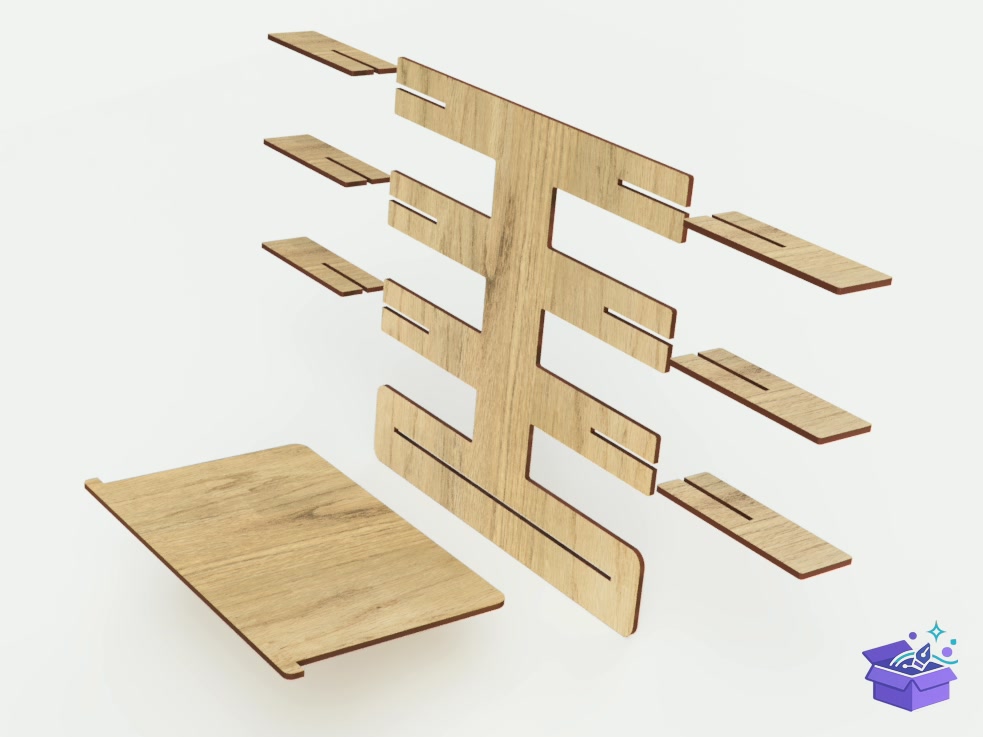 Bracelet Rack Laser - Lazer Kesim ve Çizim Dosyası (SVG, DXF, EPS, PNG) - detaylı önizleme 3