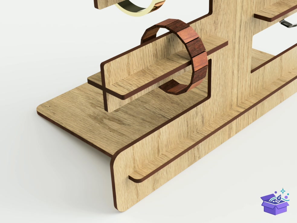 Bracelet Rack Laser - Lazer Kesim ve Çizim Dosyası (SVG, DXF, EPS, PNG) - detaylı önizleme 6