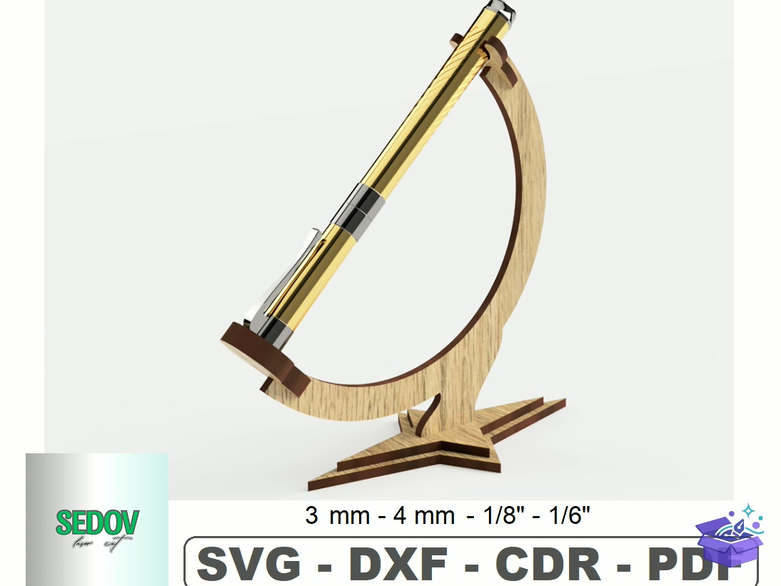Pen Stand Laser - Lazer Kesim ve Çizim Dosyası (SVG, DXF, EPS, PNG) - Lazer Kesim Dosyaları İndir (DXF, SVG, EPS)