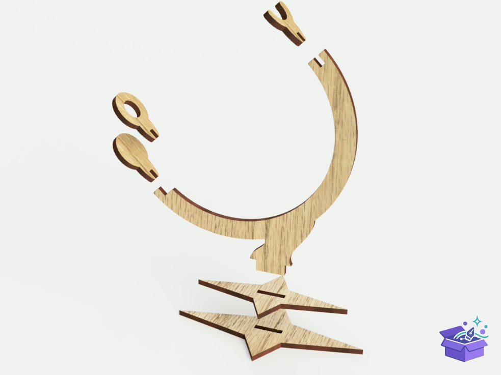 Pen Stand Laser - Lazer Kesim ve Çizim Dosyası (SVG, DXF, EPS, PNG) - detaylı önizleme 3