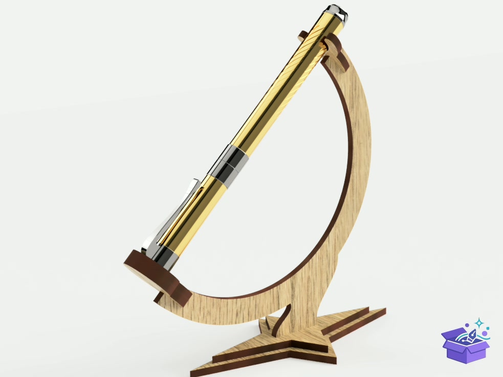 Pen Stand Laser - Lazer Kesim ve Çizim Dosyası (SVG, DXF, EPS, PNG) - detaylı önizleme 4