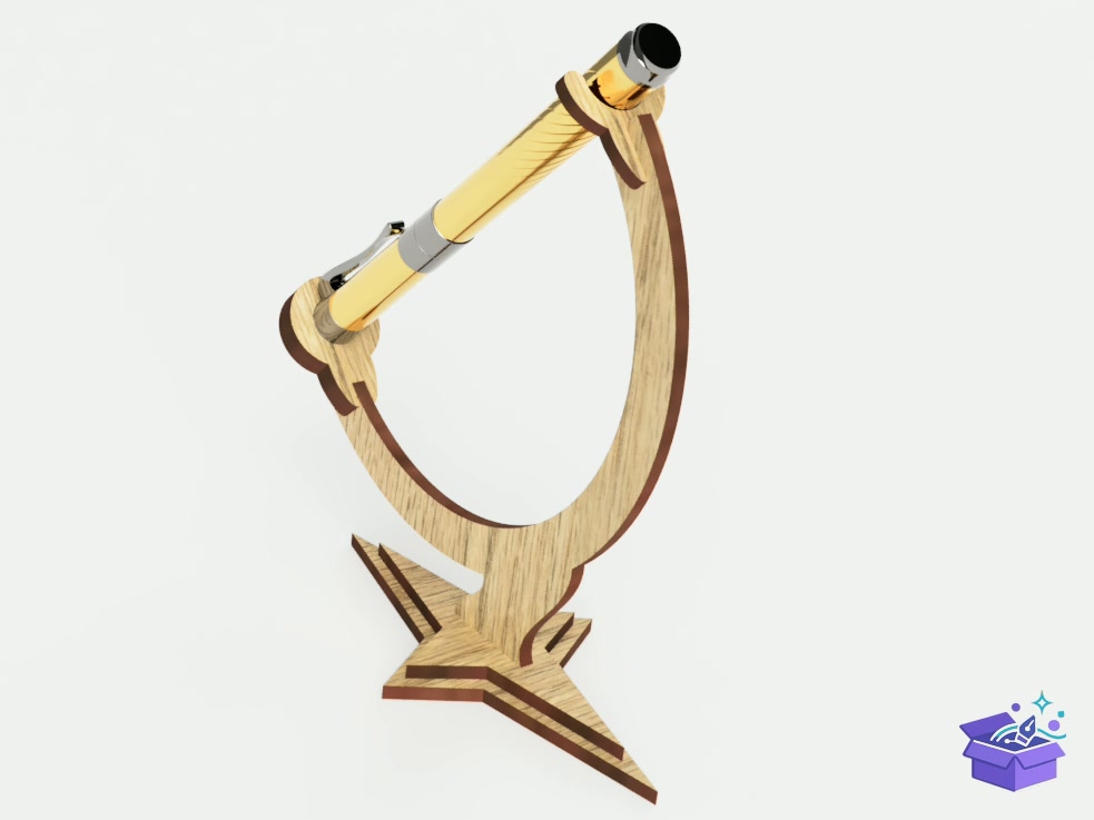 Pen Stand Laser - Lazer Kesim ve Çizim Dosyası (SVG, DXF, EPS, PNG) - detaylı önizleme 5
