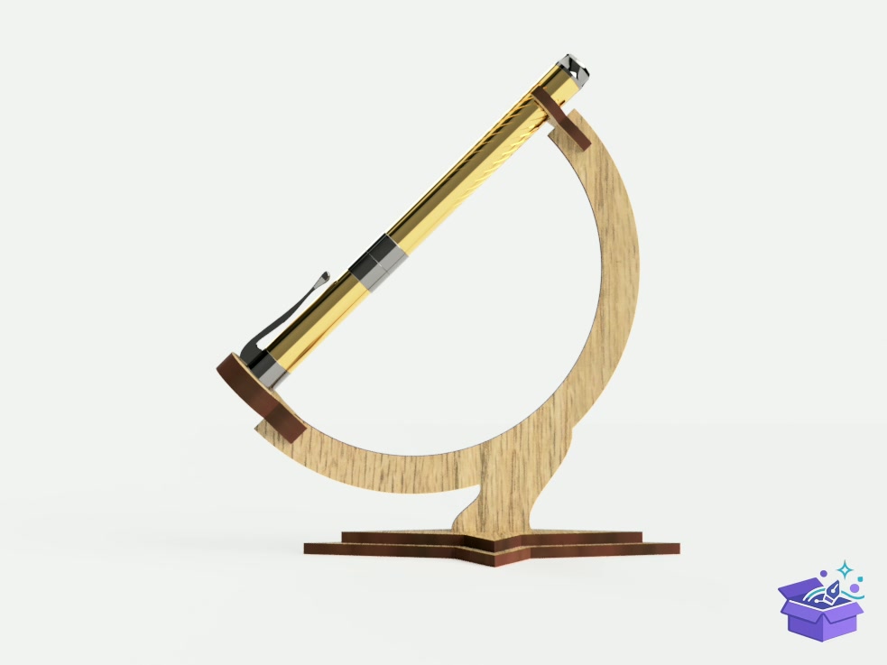 Pen Stand Laser - Lazer Kesim ve Çizim Dosyası (SVG, DXF, EPS, PNG) - detaylı önizleme 6