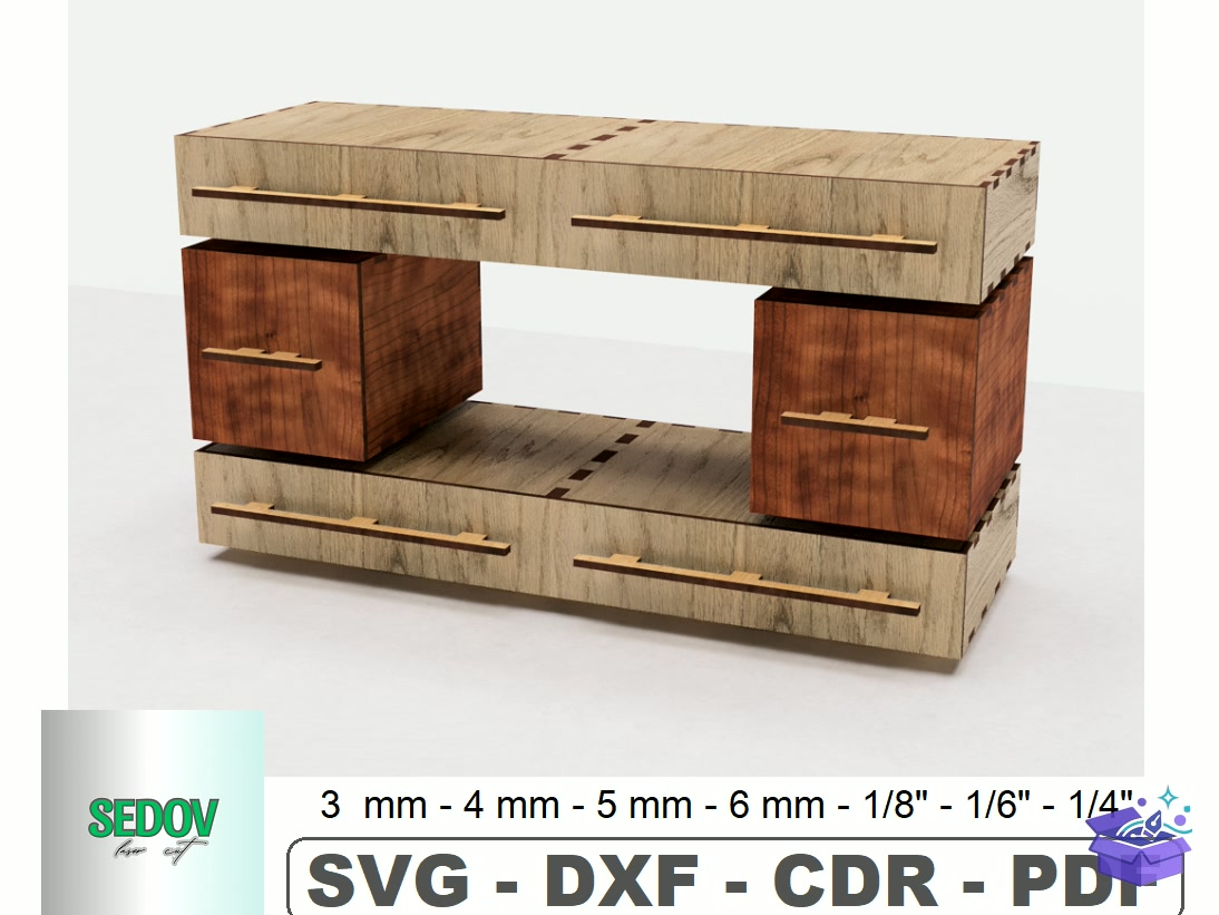 Drawing Table Superstructure With Drawer - Lazer Kesim ve Çizim Dosyası (SVG, DXF, EPS, PNG) - Lazer Kesim Dosyaları İndir (DXF, SVG, EPS)