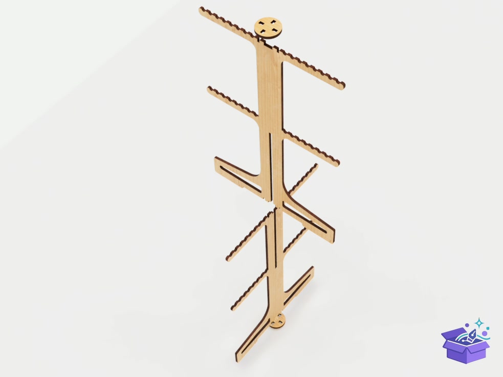 Retail Stand For Anahtarlık Lazer Kesim - Lazer Kesim ve Çizim Dosyası (SVG, DXF, EPS, PNG) - detaylı önizleme 3