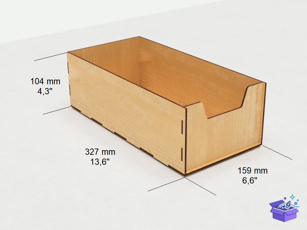 Lazer Kesim Chest 6 Drawers İn Two Rows - Lazer Kesim ve Çizim Dosyası (SVG, DXF, EPS, PNG) - detaylı önizleme 3