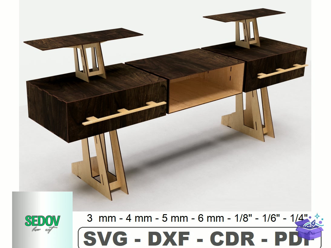 Desk Duvar Rafı Laser Book Duvar Rafı - Lazer Kesim ve Çizim Dosyası (SVG, DXF, EPS, PNG) - Lazer Kesim Dosyaları İndir (DXF, SVG, EPS)