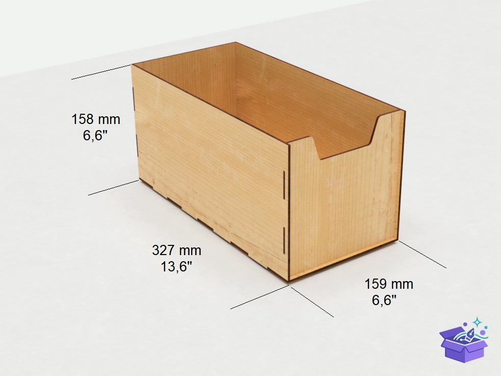 Laser Kutu With 4 Drawers - Lazer Kesim ve Çizim Dosyası (SVG, DXF, EPS, PNG) - detaylı önizleme 3